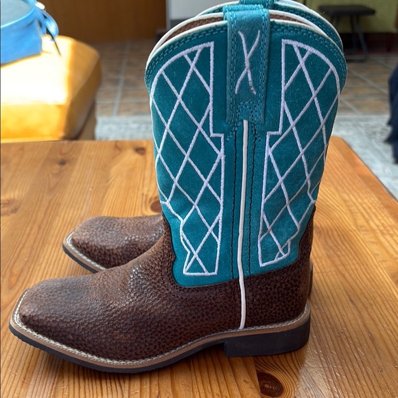 Twisted X cowboy boots turquoise Black and Red Logo Detail 12 - Picture 8 of 13